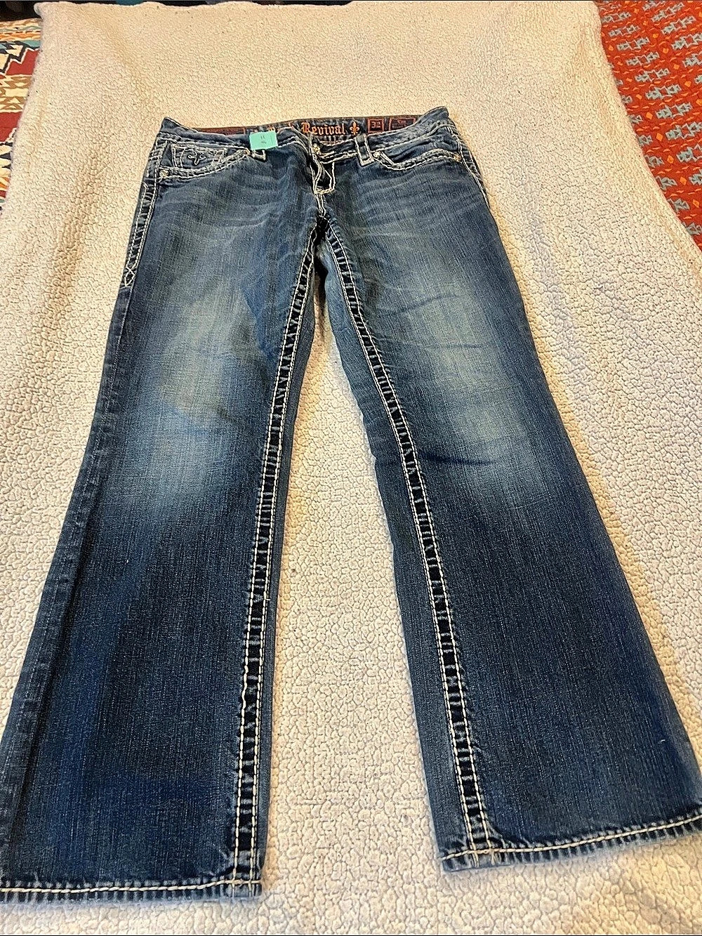 Rock Revival Boot Cut Blue Waist 32